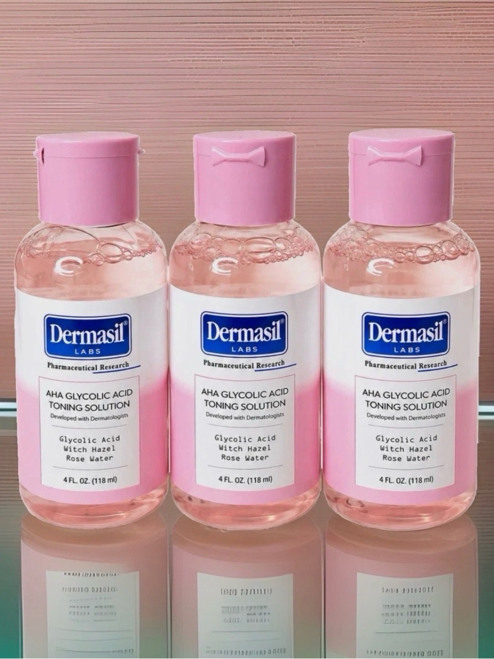 3 Dermasil AHA Glycolic Acid Toning Solution